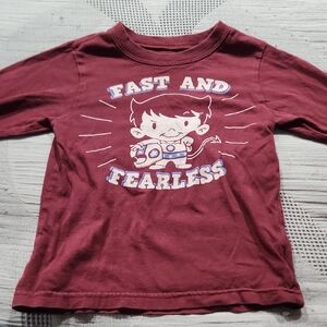 Fast and Fearless Kids Maroon Shirt